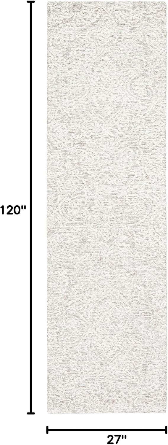 SAFAVIEH Natural Ivory Wool Runner Rug