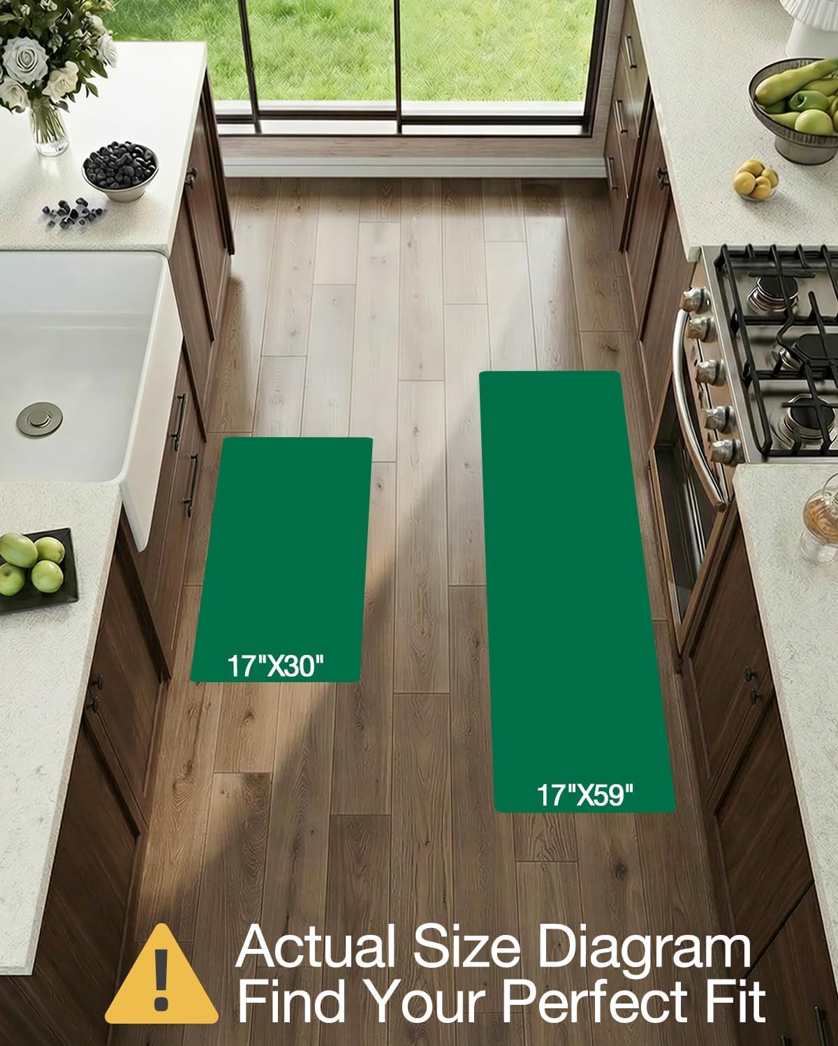 Waterproof Anti-Fatigue Kitchen Mat Set