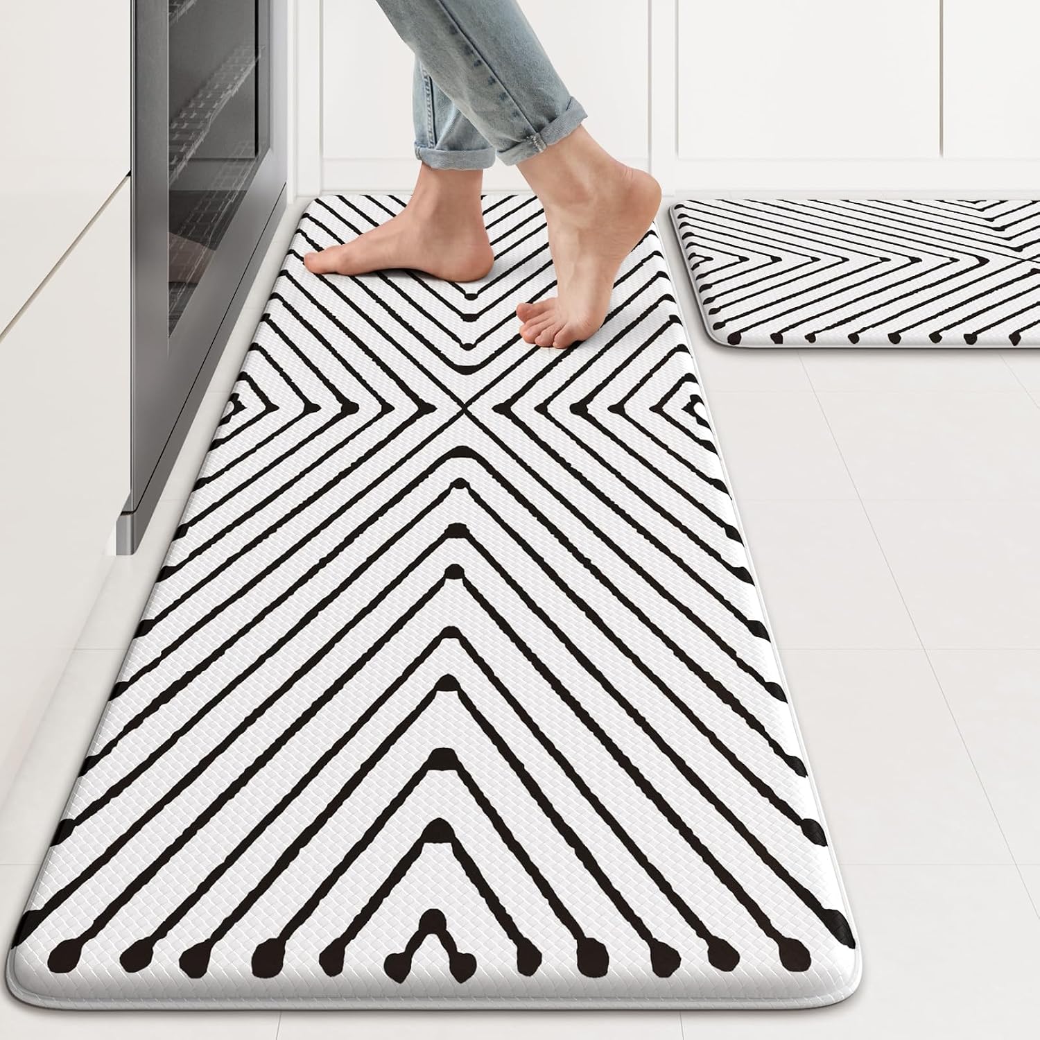 Black Diamond Anti Fatigue Kitchen Mat Set