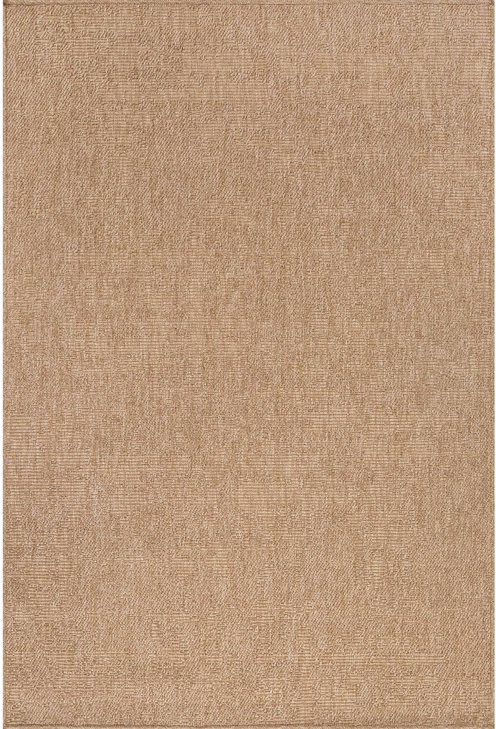 Natural Solid Woven Jute Area Rug