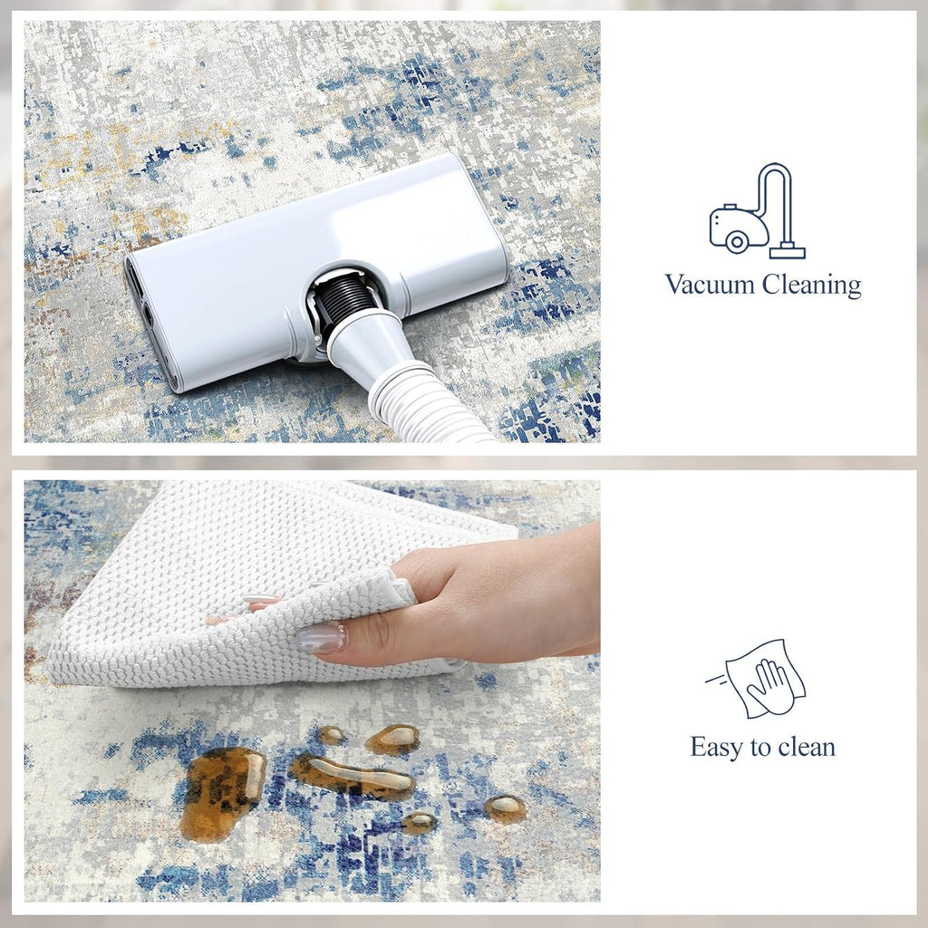 Blue Anti Fatigue Kitchen Mat Set