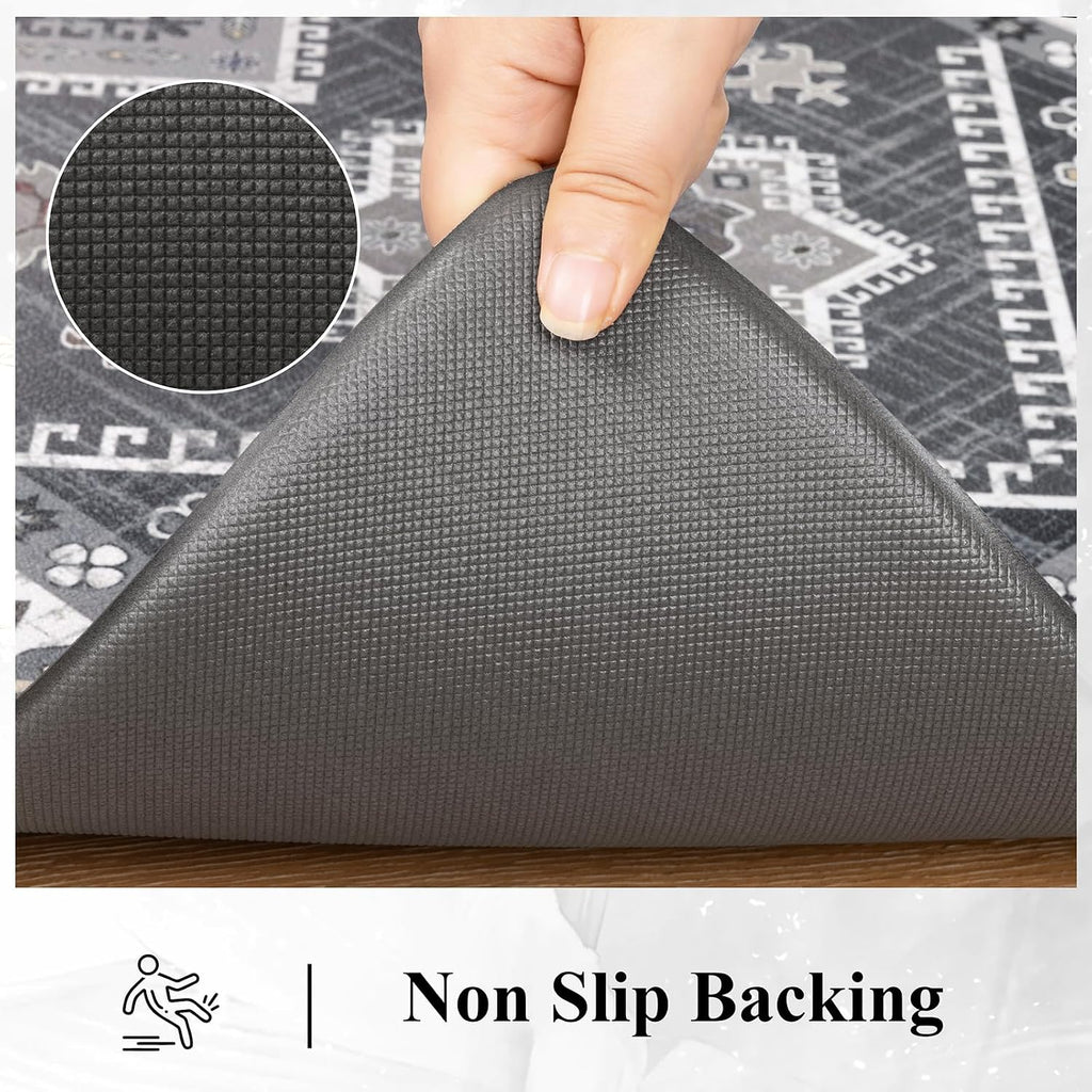 Ileading Grey Farmhouse Anti Fatigue Kitchen Mat
