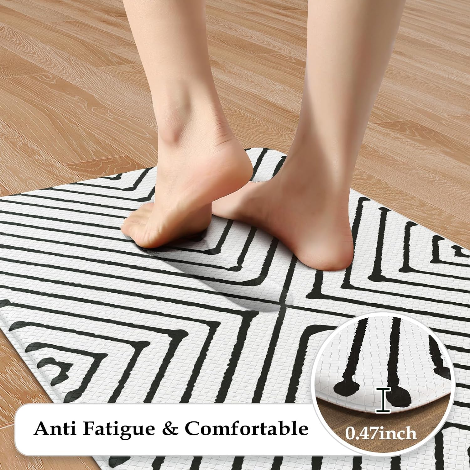 Black Diamond Anti Fatigue Kitchen Mat Set