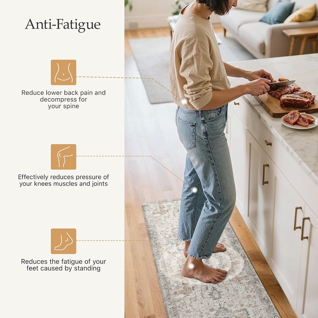 GENIMO Light Taupe Kitchen Mat Set