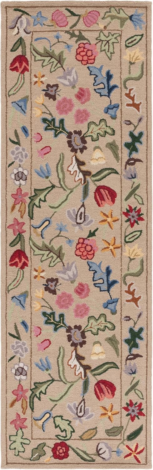 French Country Floral Wool Runner