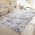 Brown Gray Farmhouse Washable Area Rugs