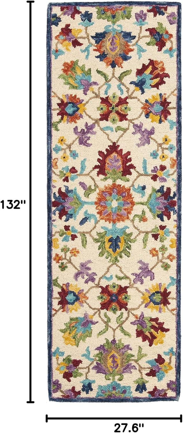 SAFAVIEH Boho Floral Wool Runner Rug
