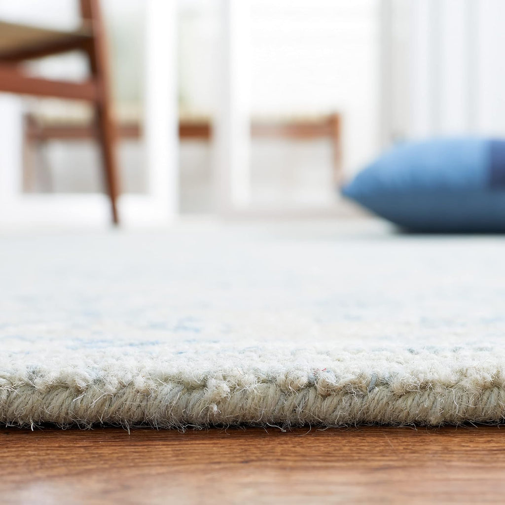 SAFAVIEH Blue Beige Wool Runner Rug