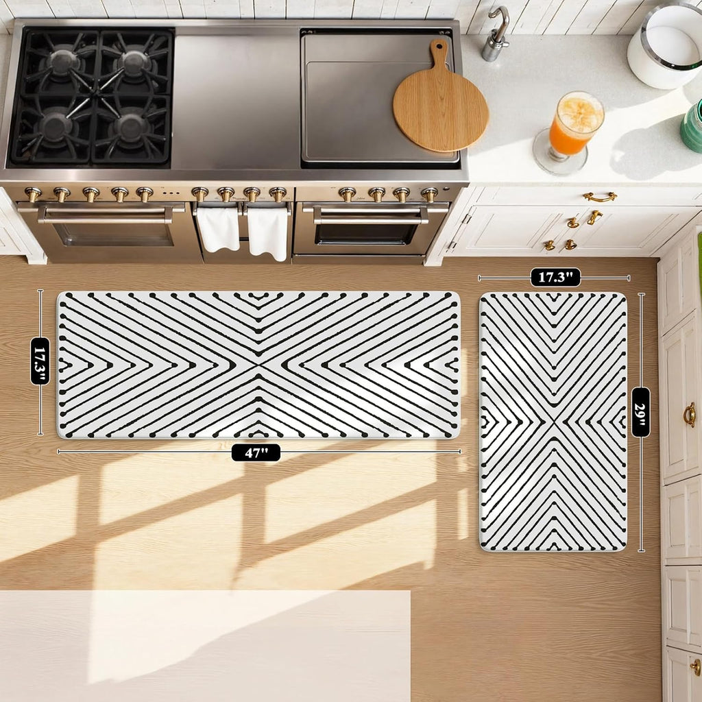 Black Diamond Anti Fatigue Kitchen Mat Set
