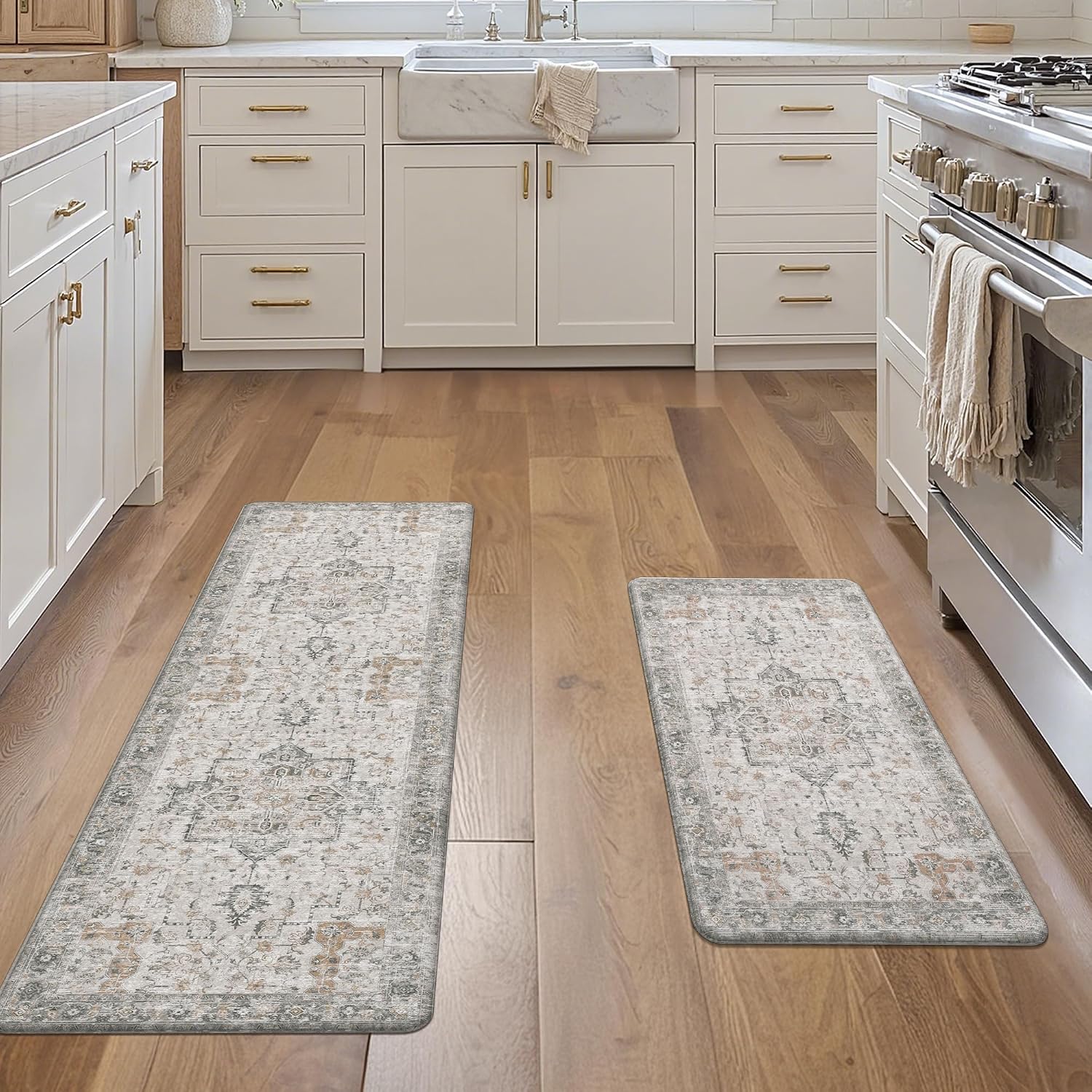 GENIMO Light Taupe Kitchen Mat Set