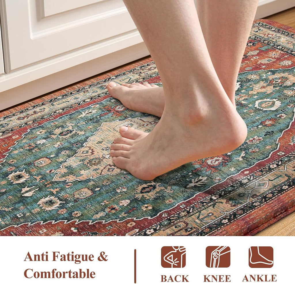 Collive Boho Kitchen Mat Set