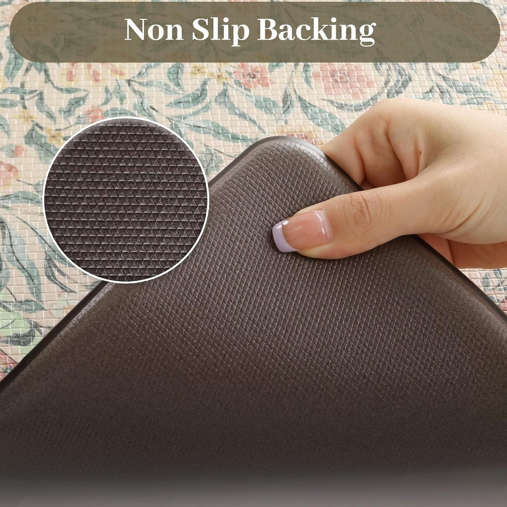 KIMODE Beige Boho Kitchen Mat Set