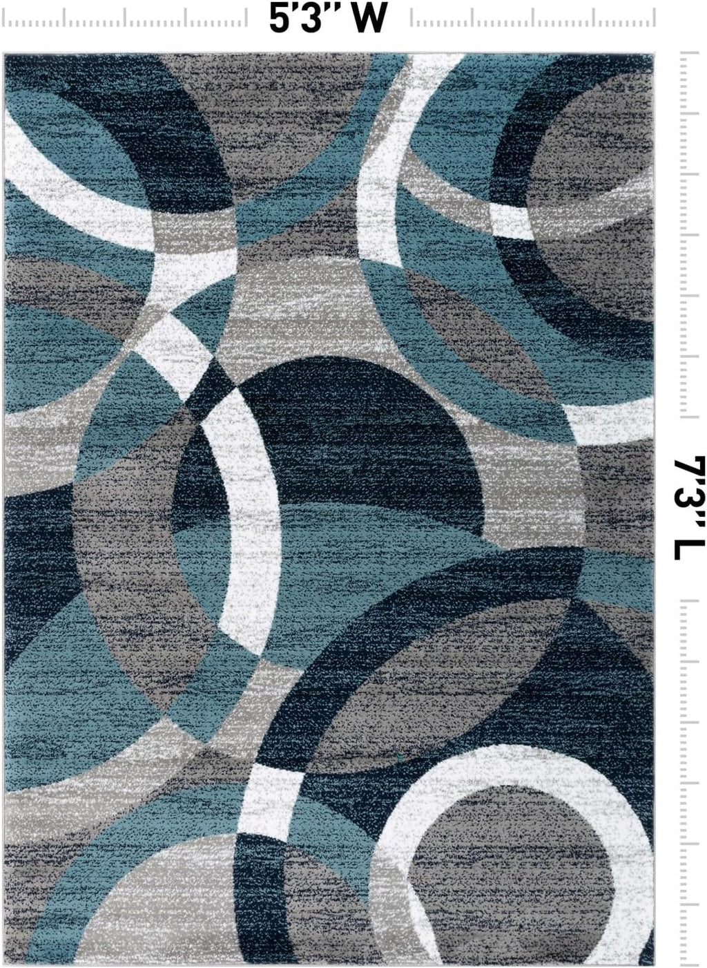 Rugshop Blue Geometric Area Rug