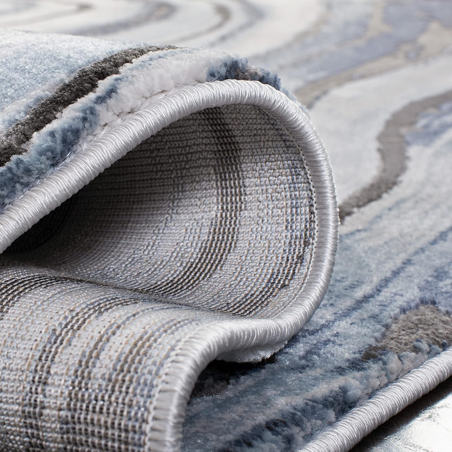 SAFAVIEH Blue Grey Modern Abstract Rug
