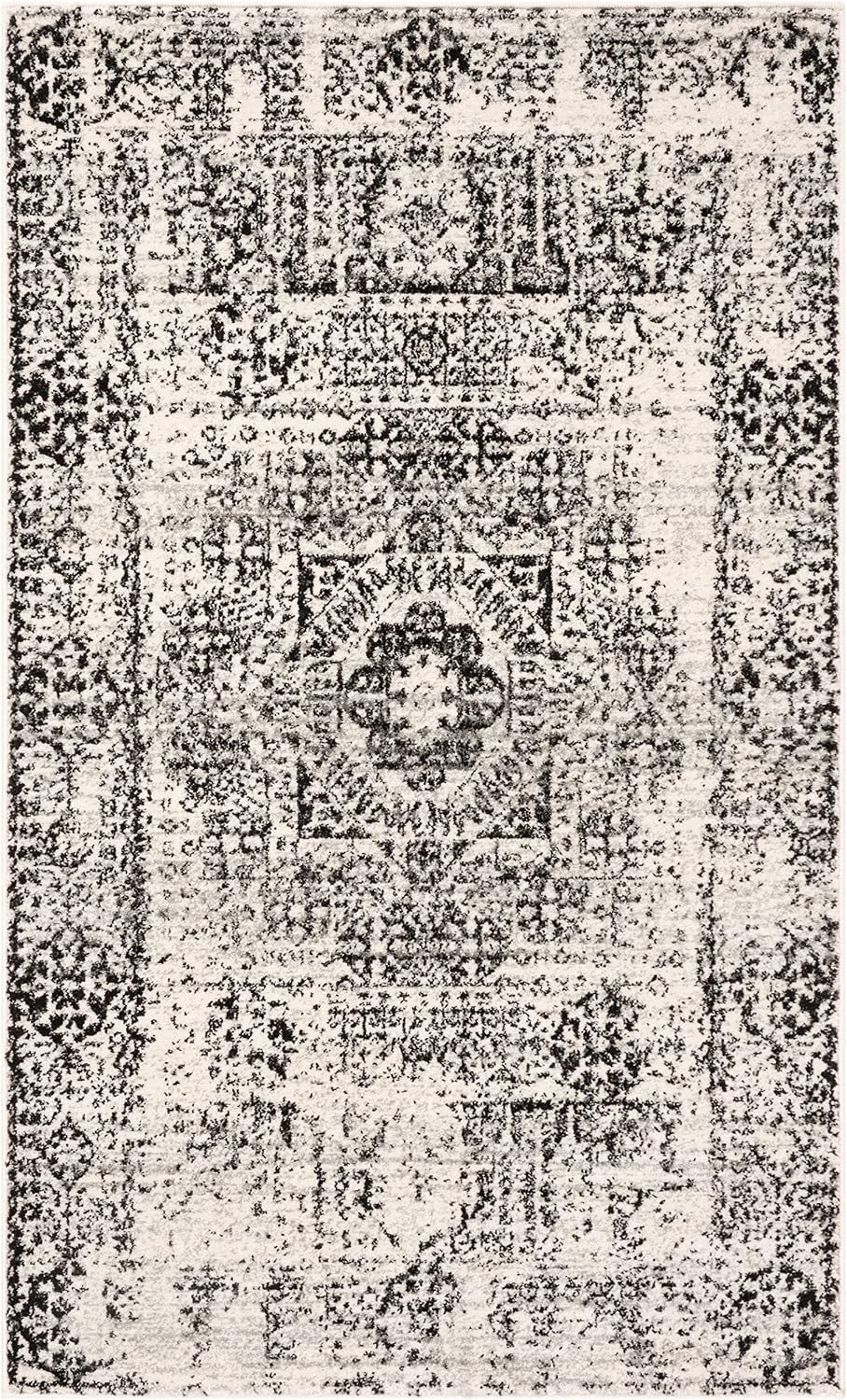 Distressed Oriental Medallion Rug