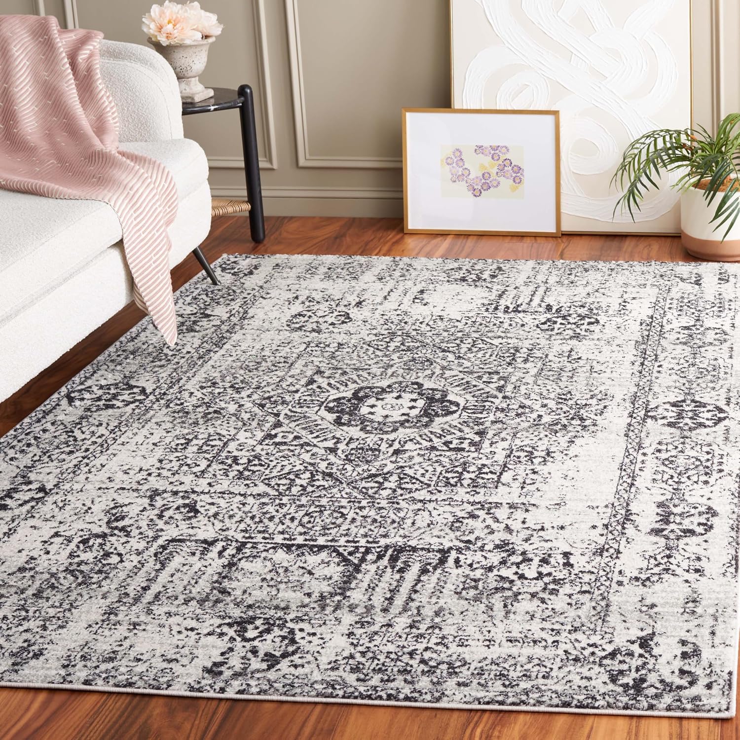 Distressed Oriental Medallion Rug