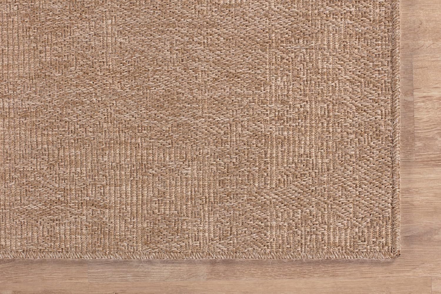 Natural Solid Woven Jute Area Rug