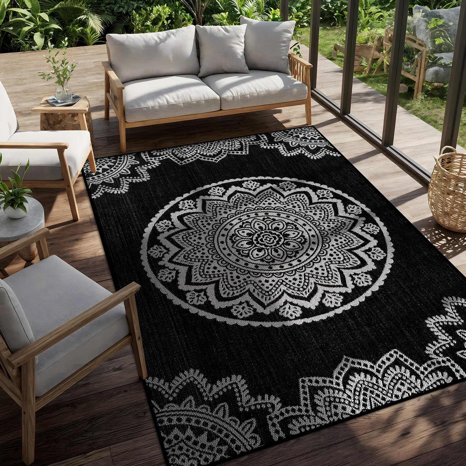 CAMILSON Solid Jute Outdoor Rug