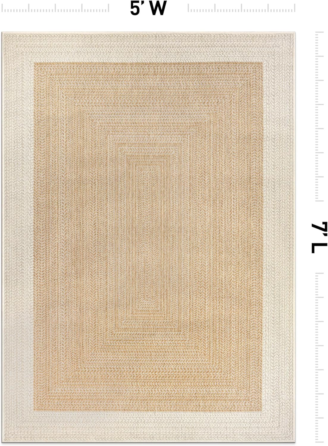Rugshop Braided Reversible Outdoor Rug