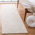 SAFAVIEH Natural Ivory Wool Runner Rug