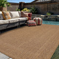 Rugshop Natural Border Jute Area Rug