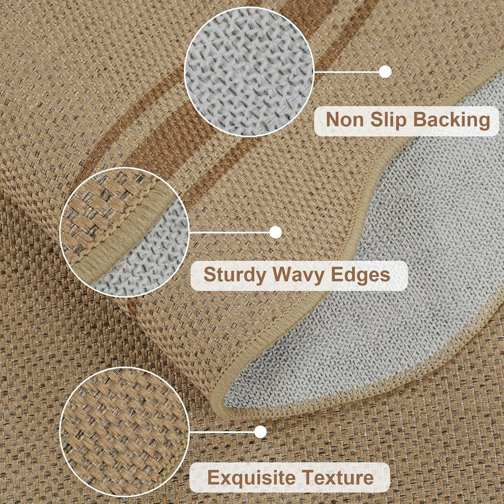 Scalloped Jute Entry Rug