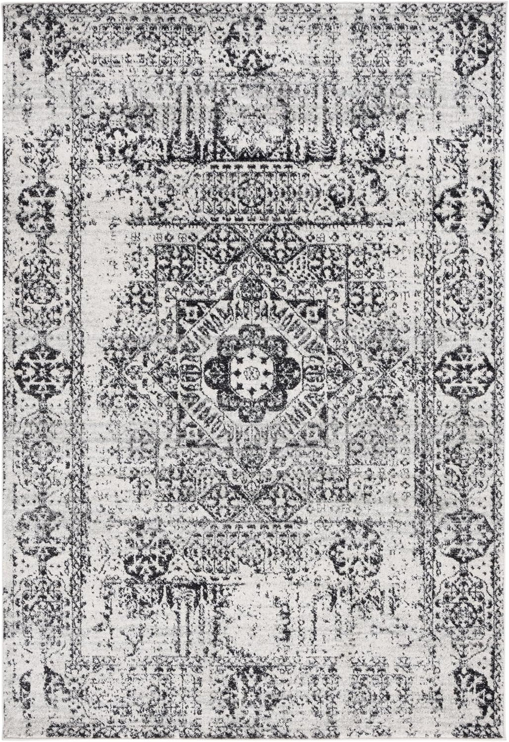 Distressed Oriental Medallion Rug