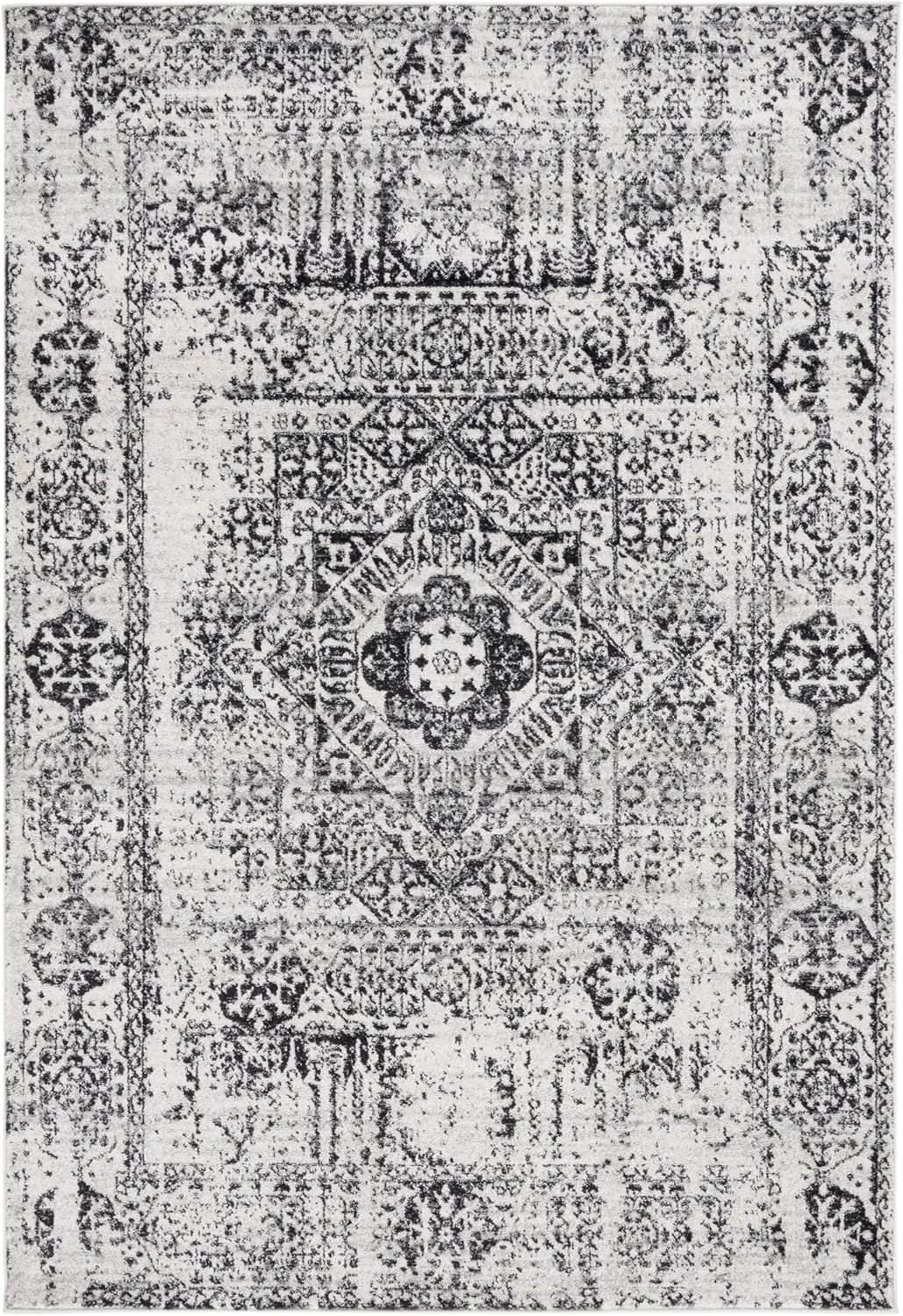 Distressed Oriental Medallion Rug