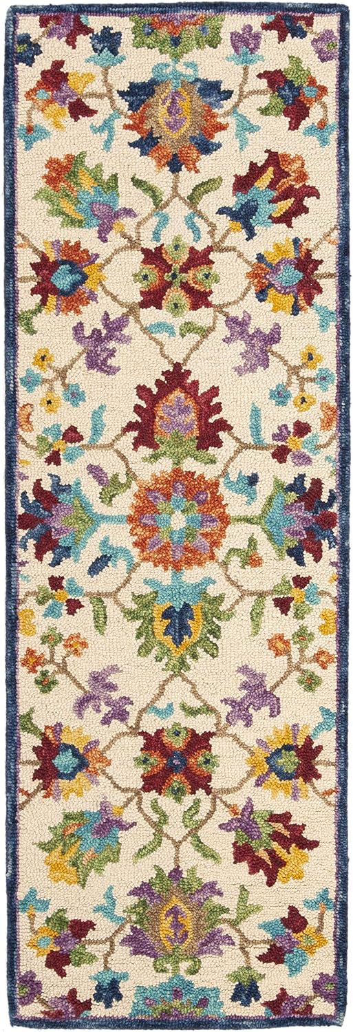 SAFAVIEH Boho Floral Wool Runner Rug