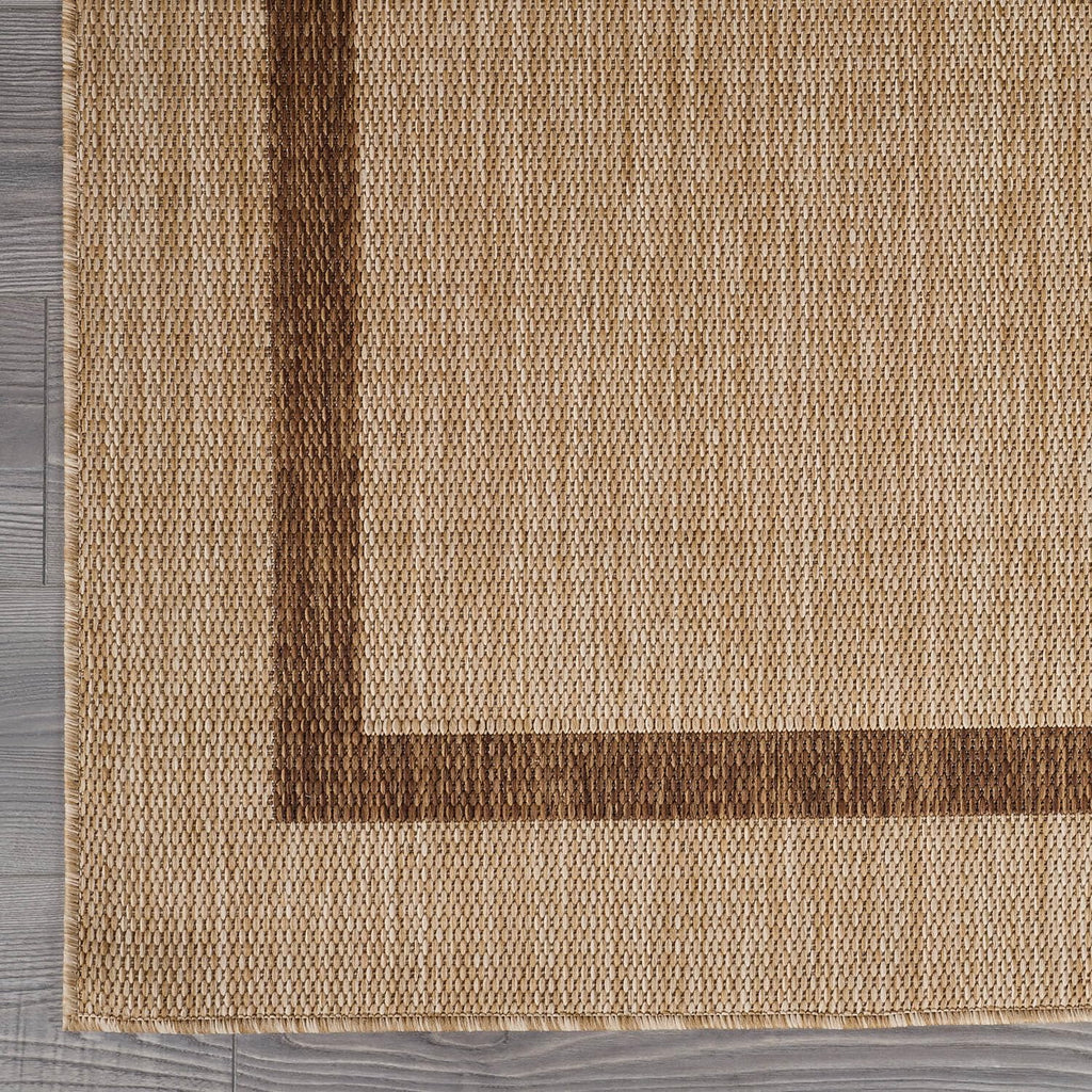 Home Beige Border Jute Outdoor Rug