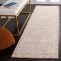 Ivory Rust Abstract Wool Runner Rug