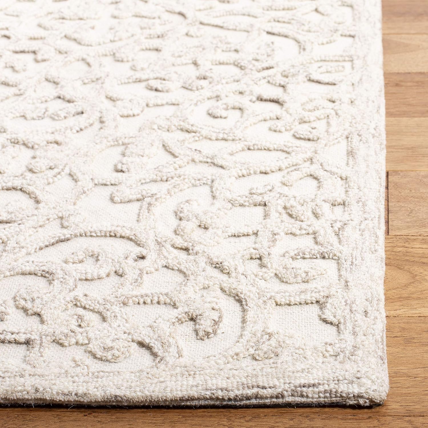 SAFAVIEH Camel Ivory Wool Runner Rug