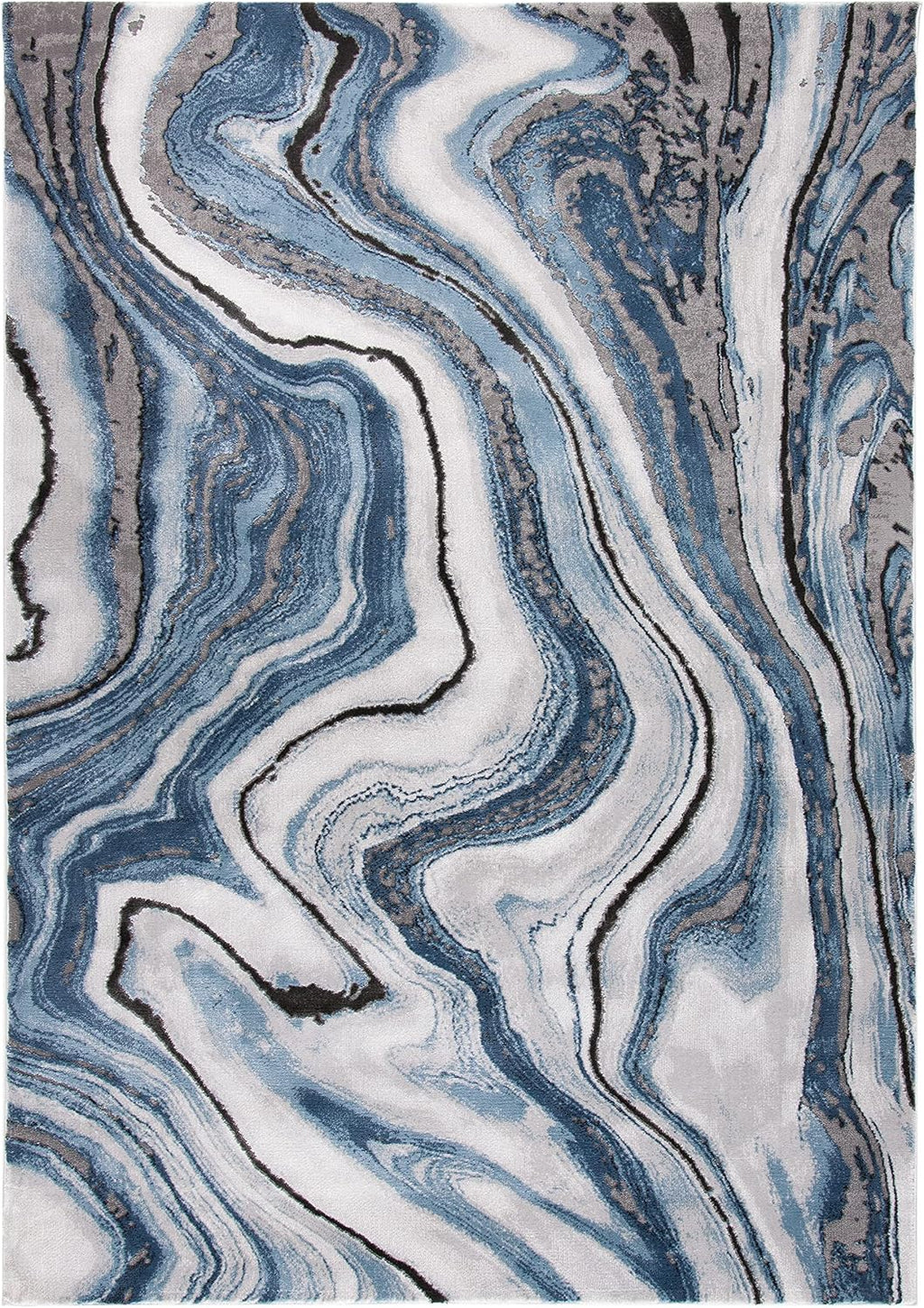 SAFAVIEH Blue Grey Modern Abstract Rug