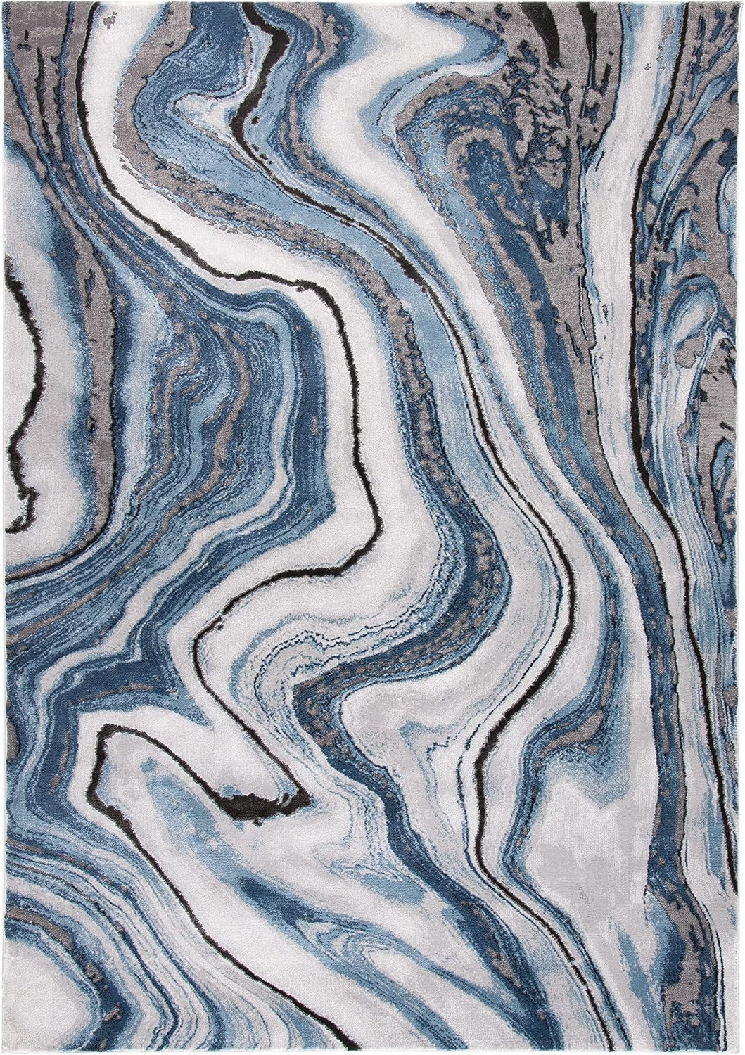 SAFAVIEH Blue Grey Modern Abstract Rug