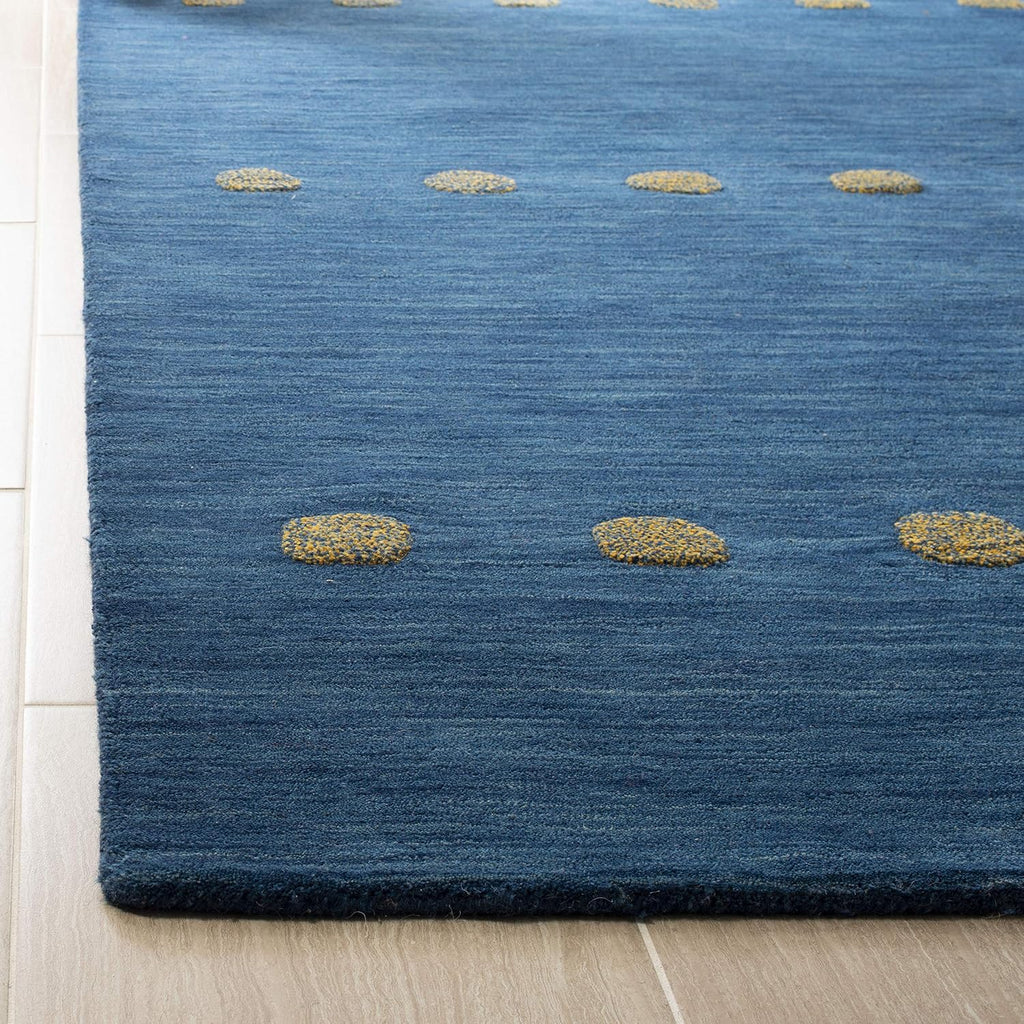 SAFAVIEH Blue Dotted Wool Runner Rug