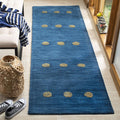 SAFAVIEH Blue Dotted Wool Runner Rug