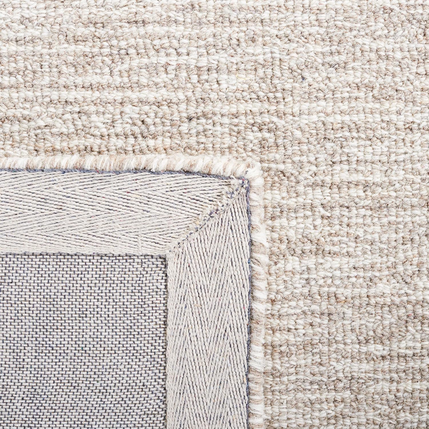Natural Ivory Abstract Wool Runner Rug