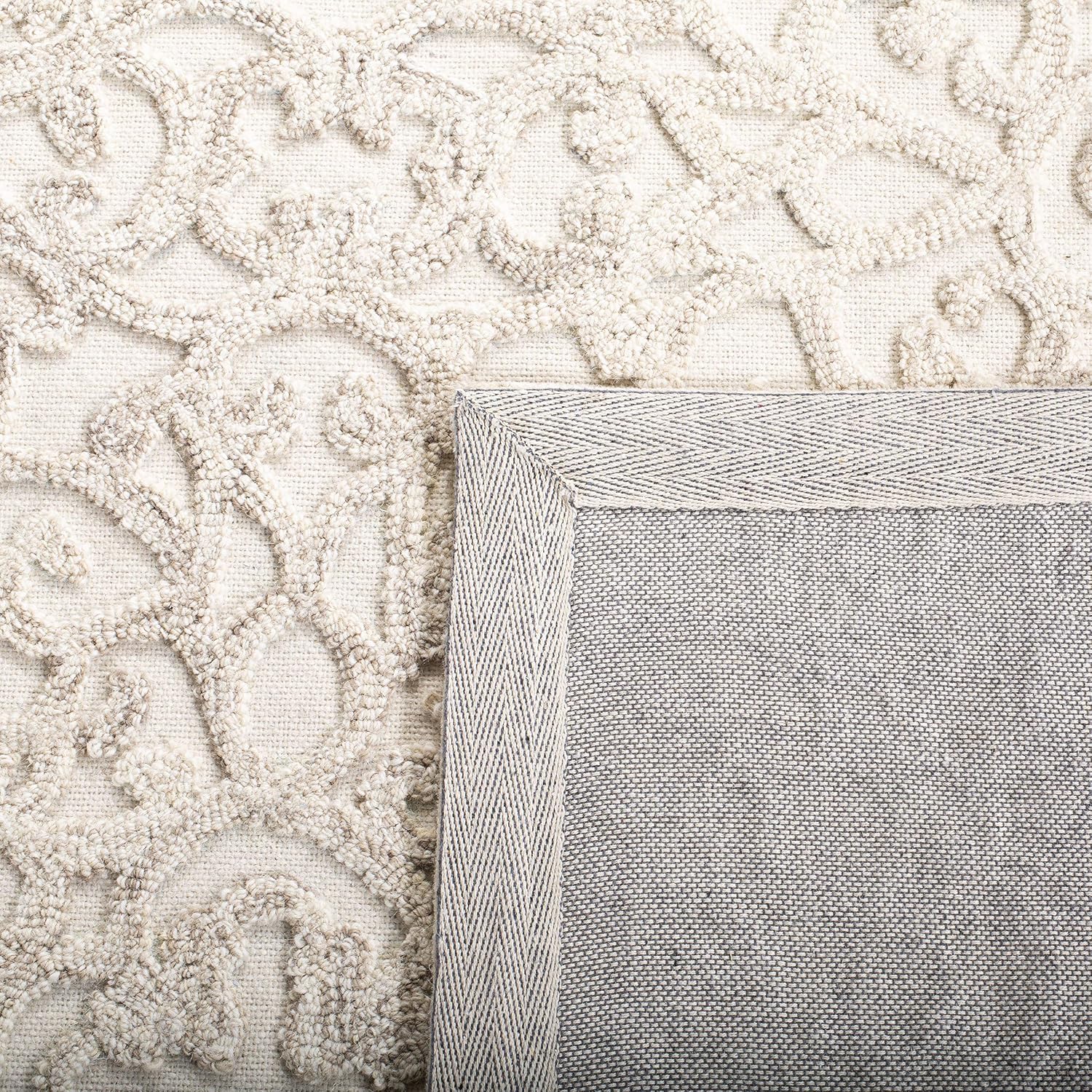 SAFAVIEH Camel Ivory Wool Runner Rug