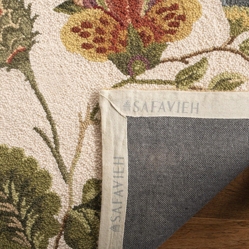Ivory French Country Wool Runner Rug